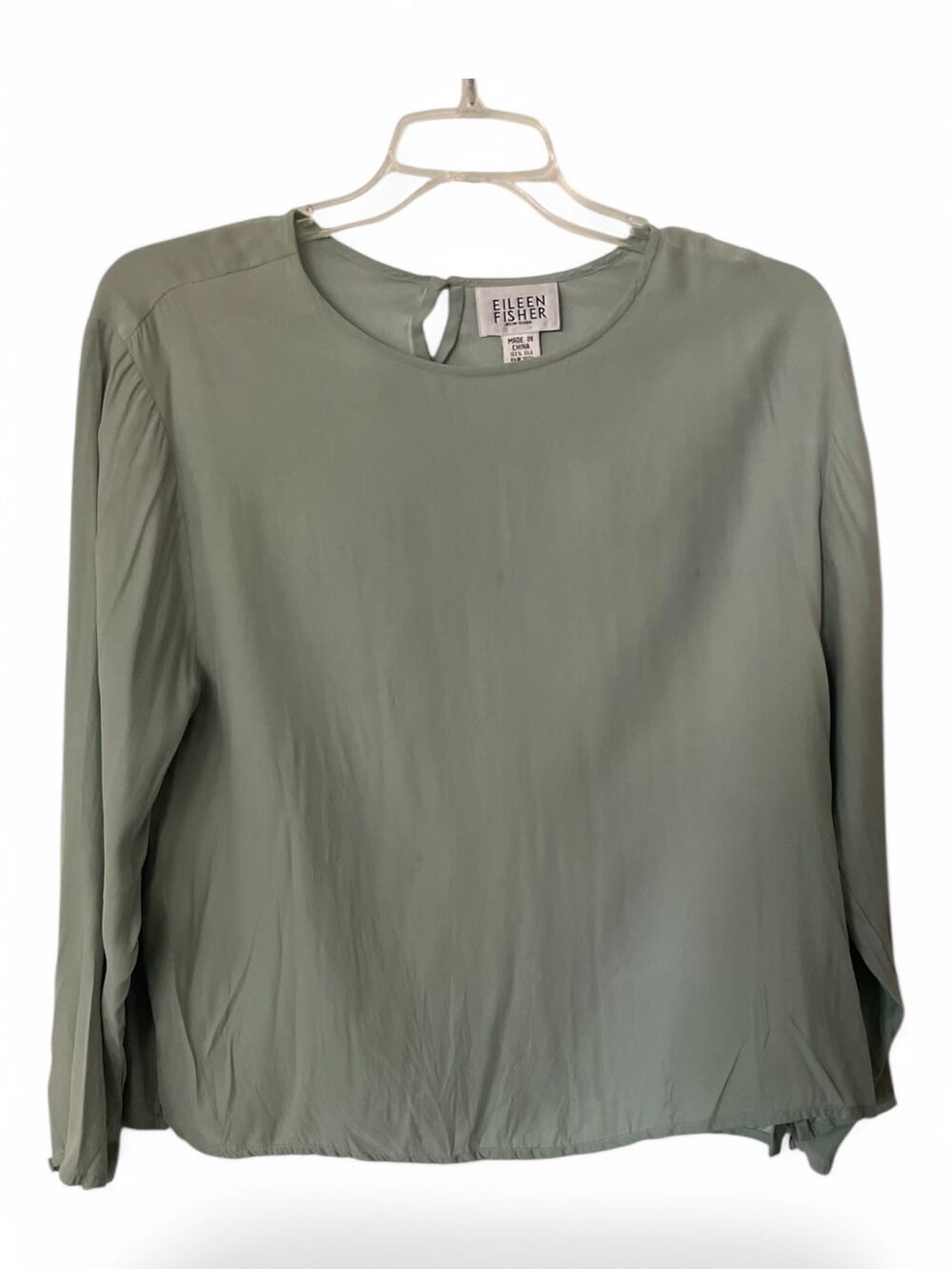 Eileen Fisher 100% Silk Teal Blouse | Sz L | EUC